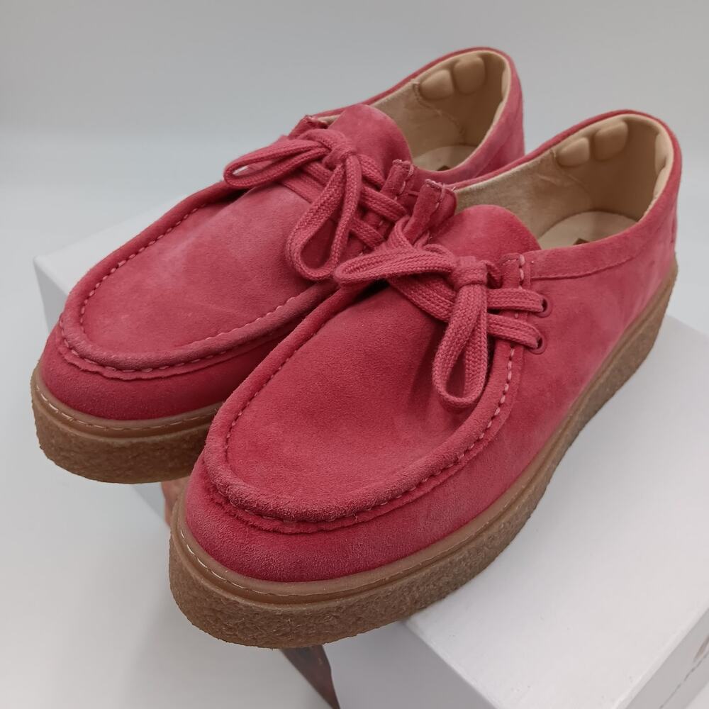 HUSP PUPPIES Bridget Pink Lemonade Suede Crepe Sole - Size 8 - Picture 2 of 14
